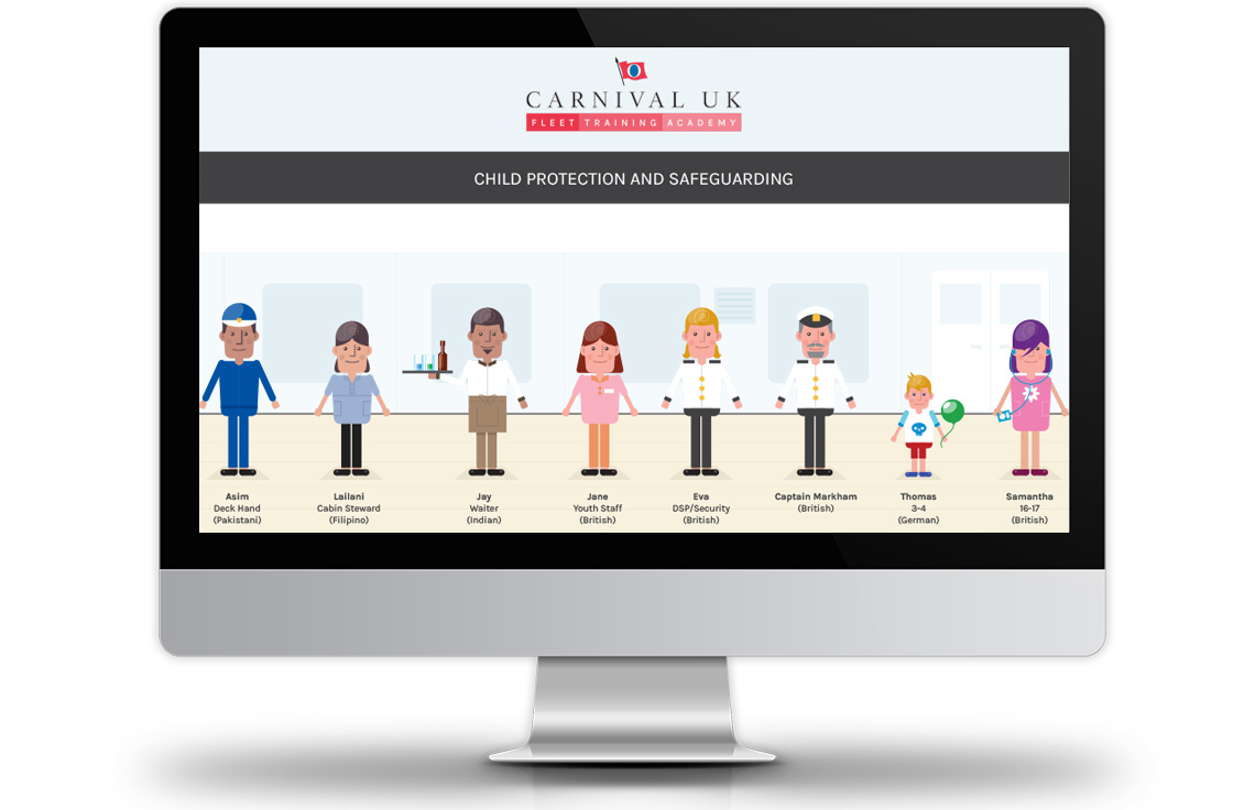 Elearning character web page