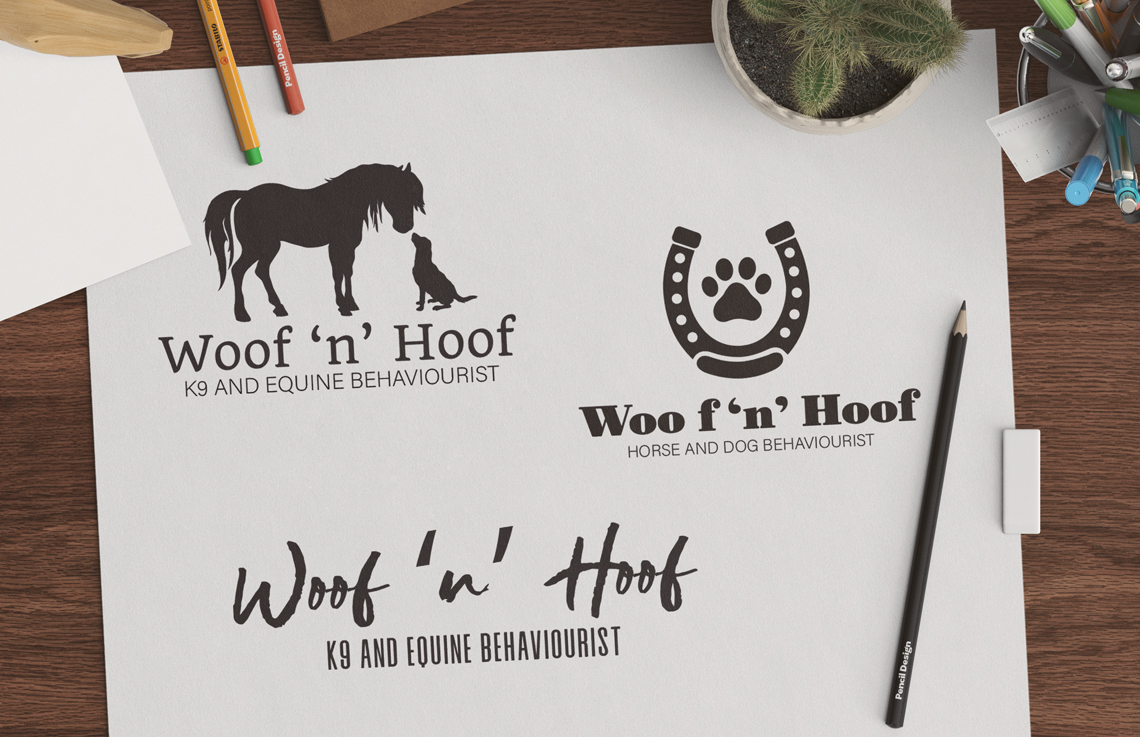Woof n Hoof Logo options